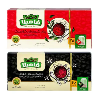 پک چای کیسه ای ساده و معطر فامیلا