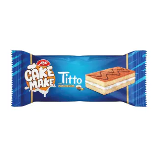 کیک اسفنجی دو لایه وانیلی با کرم خامه کیک میک مزمز 30 گرمی