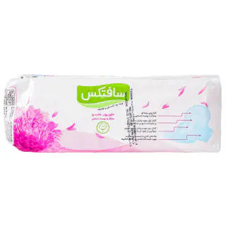 نوار بهداشتی سافتکس مدل Sensitive پنبه ای سایز بزرگ بسته 10 عددی