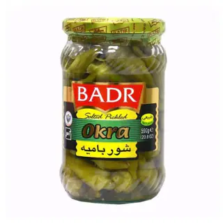 شور بامیه شیشه 590 گرمی بدر