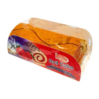 کیک رولی با کرم توت‌ فرنگی درنا 90 گرمی