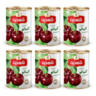 کمپوت گیلاس شهدین - 370 گرم بسته 6 عددی