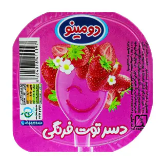 دسر توت فرنگی دومینو 65 گرمی