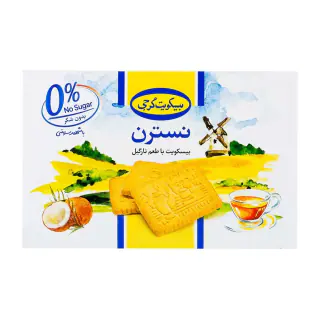 بیسکویت نسترن نارگیل بدون شکر 350 گرمی گرجی