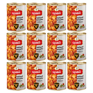 کنسرو لوبیا میکس پرو شهدین - 370 گرم بسته 12 عددی