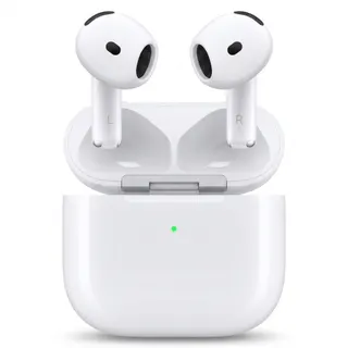 هدفون بلوتوثی اپل مدل AirPods 4 فاقد قابلیت نویز کنسلینگ، درگاه شارژ USB Type-C، شارژ بی سیم، با قابلیت اتصال به چند دستگاه، پشتیبانی از فرمان لمسی، نشانگر LED، پشتیبانی از دستیار صوتی، مقاوم در برابر آب
