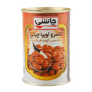 کنسرو لوبیا چیتی با سس گوجه فرنگی چاشنی 430 گرمی