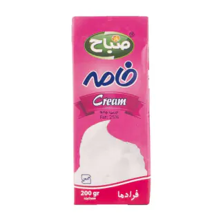 خامه 25% چربی صباح 200 گرمی