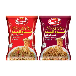 پک نودل گوشت و نودل مرغ الیت بسته 4 عددی