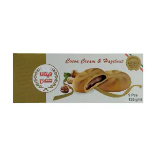 کوکی مغز فندق و کرم شکلاتی ویتانا 125 گرمی بسته 9 عددی