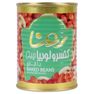 کنسرو لوبیا چیتی با قارچ 400گرمی رعنا
