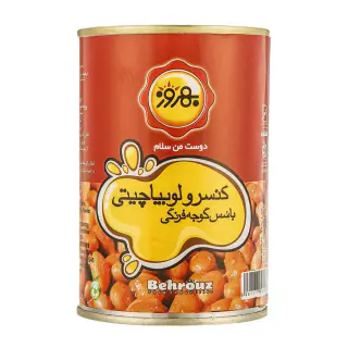 کنسرو لوبیا چیتی بهروز 390 گرمی