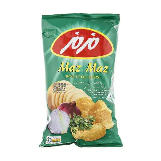 چیپس پیاز و جعفری مزمز 60 گرمی بسته 3 عددی