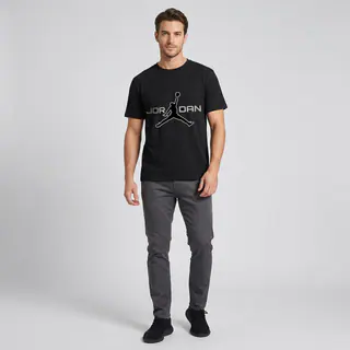 تی‌شرت آستین کوتاه مردانه پاد آفرین مدل بسکتبال جردن کد466