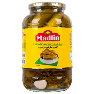 خیارشور درشت درجه یک مادلین 1.45 کیلوگرمی بسته 2 عددی