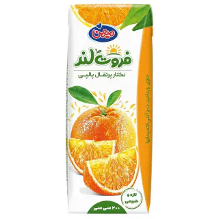 آبمیوه پرتقال پالپ دار فروت لند میهن 200 میلی لیتری
