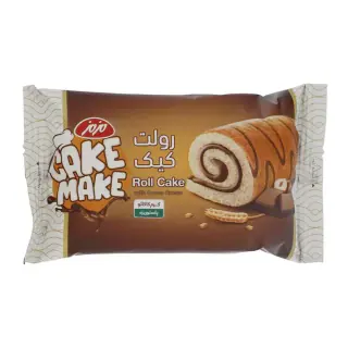 کیک رولی وانیلی با مغز شکلات کیک میک مزمز 40 گرمی