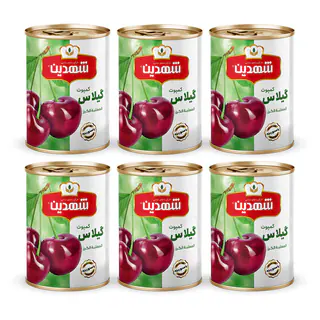 کمپوت گیلاس شهدین - 370 گرم بسته 6 عددی
