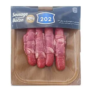 سوسیس مخلوط گوشت قرمز و بیکن 202 وزن 300 گرم