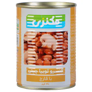 کنسرو لوبیا چیتی با قارچ مکنزی 380 گرمی