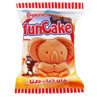 کیک عروسکی کرم شکلاتی درنا 35 گرمی بسته 12 عددی