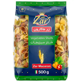 ماکارونی شلز سبزیجات زر ماکارون 500 گرمی