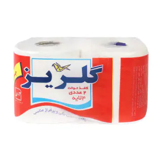 دستمال توالت چهار لایه 2 رول گلریز