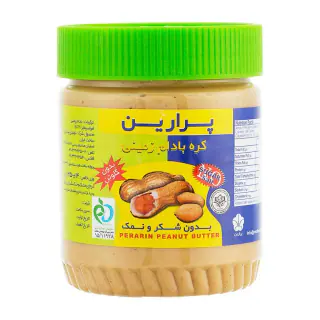 کره بادام زمینی در سبز بدون شکر 350 گرمی پرارین