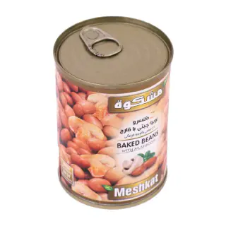 کنسرو لوبیا چیتی با قارچ در سس گوجه فرنگی مشکات (4