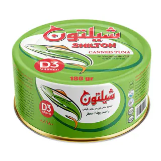 تن ماهی سبزیجات معطر در روغن گیاهی شیلتون 180 گرمی