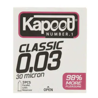 کاندوم کاپوت نازک مدل Classic 30 Micron بسته 3 عددی
