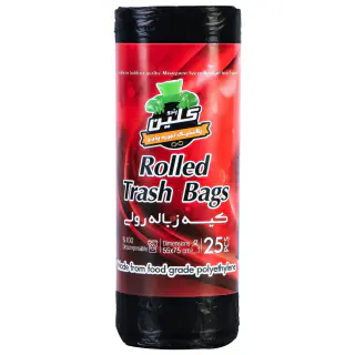 کیسه زباله رولی پتروکلین سایز 55 در 75 سانتی متری بسته 25 عددی
