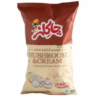 چیپس قارچ و خامه چاکلز 40 گرمی بسته 3 عددی