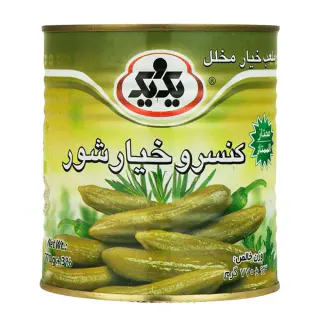 کنسرو خیارشور معمولی یک و یک 770 گرمی