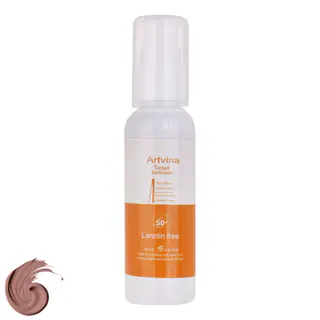کرم ضد آفتاب رنگی صورت و بدن آرت وینا SPF50 مدل COVER PA+++ مناسب انواع پوست حجم 50 میلی‌لیتر