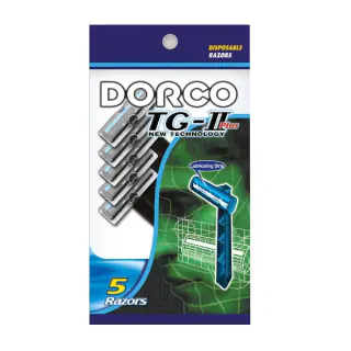 تیغ 2 لبه مردانه دورکو مدل TG-II صابون دار بسته 5 عددی