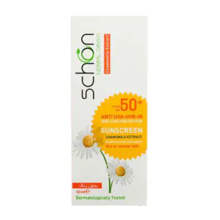 کرم ضد آفتاب بدون رنگ شون مدل Chamomile SPF50 حجم 50 میلی لیتر