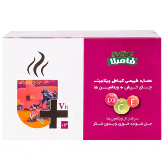 عصاره طبیعی گیاهی ویتامینه چای ترش 14 عددی فامیلا