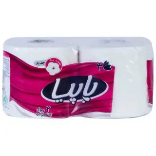 دستمال توالت پاپیا چهار لایه 2 رول