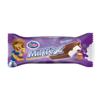 بستنی چوبی وانیلی با روکش شکلاتی میرکس میهن 60 گرمی بسته 3 عددی
