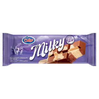 بستنی شکلات شیری و سفید میهن 50 گرمی