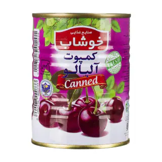 کمپوت آلبالو کلیددار 350 گرمی خوشاب