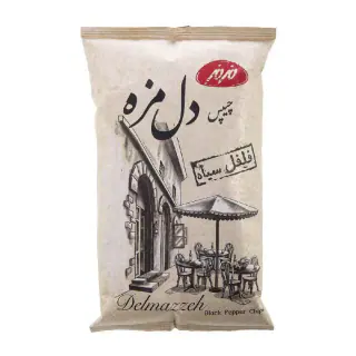 چیپس فلفل سیاه دل مزه مزمز 90 گرمی