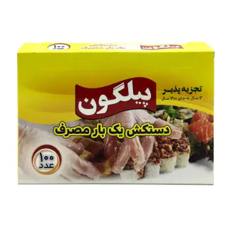 دستکش یکبار مصرف پیلگون بسته 100 عددی