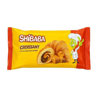 کروسان با مغز کرم کاکائو و کارامل شیبابا 55 گرمی