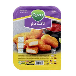 ناگت مرغ منجمد پمینا 450 گرمی