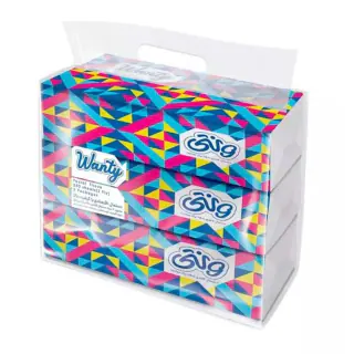 دستمال کاغذی دو لایه ونتی مدل Soft Pack تعداد 250 برگی بسته 3 عددی