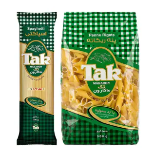 پک ماکارونی قطر 1.7 و ماکارونی پنه تک ماکارون